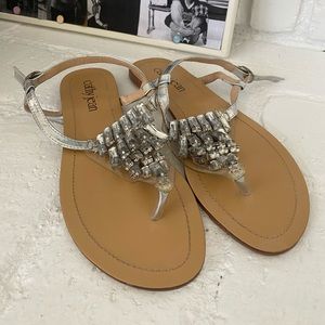 cathy jean rhinestone sandals